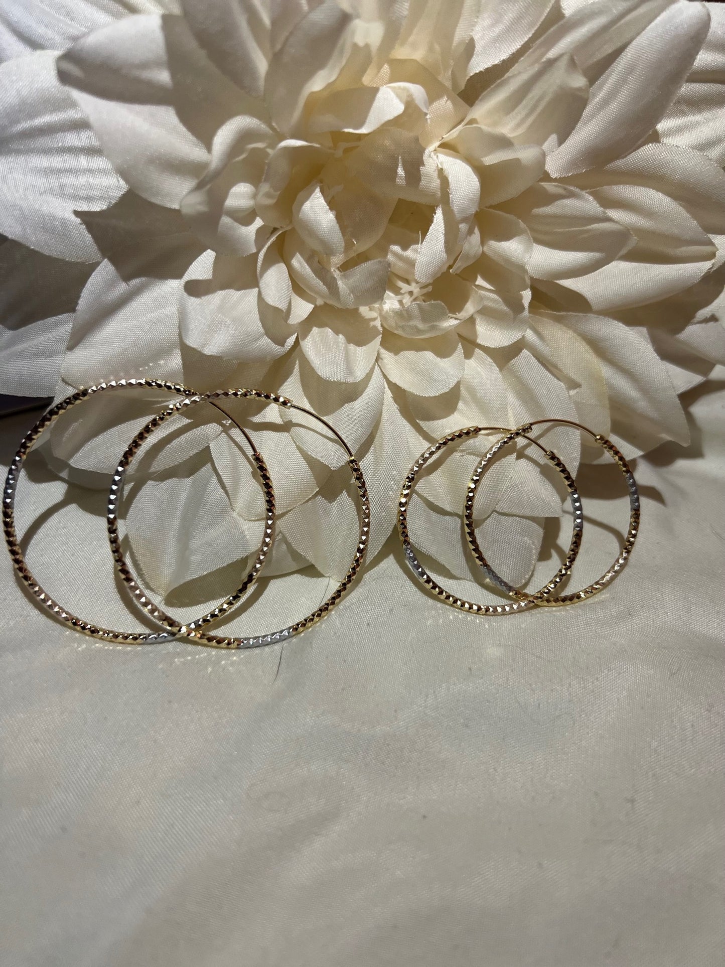 Gold, Silver & Rose Gold Hoop earrings