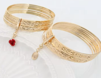 Gold Filled Religious Gold 7 Bangles Semanario