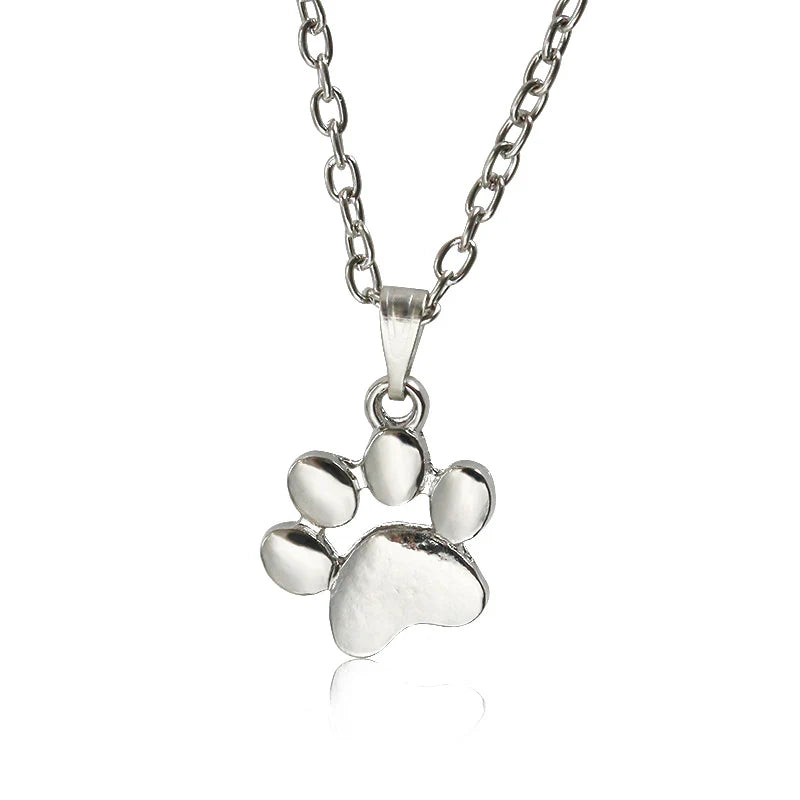 Alloy Silver Paw Necklace