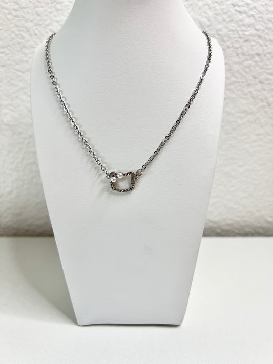 Kitten Titanium Steel Choker Necklace