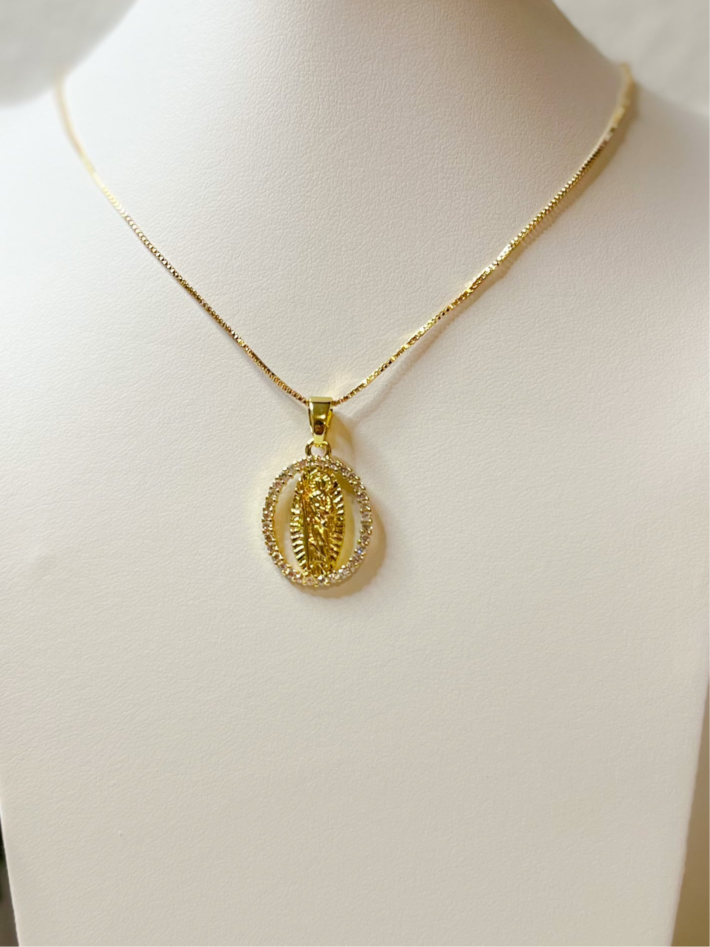 San Judas gold necklace