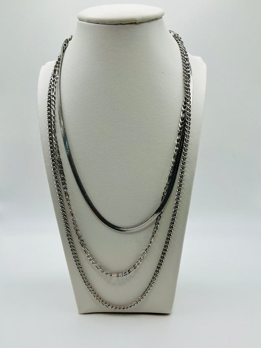 Three Layer Titanium Steel Necklace