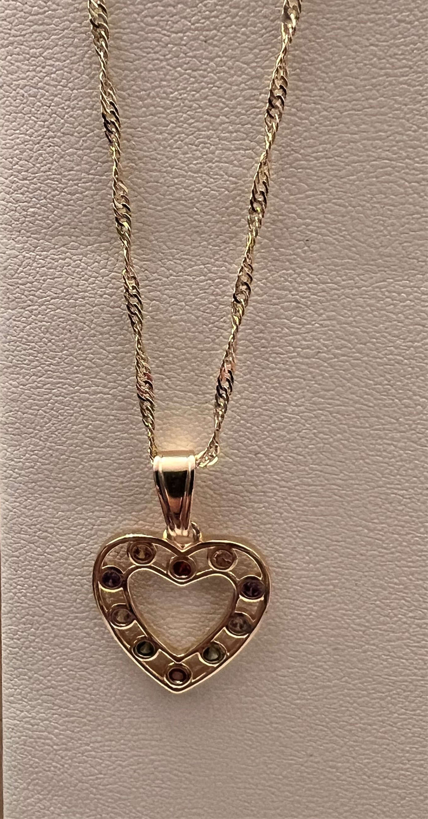 Multi Color Heart Necklace