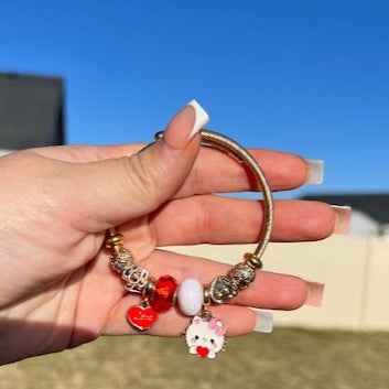 Cartoon Kitty Charm Bracelet