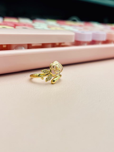 Pink Gold Rose Ring