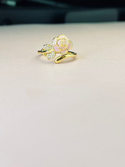 Pink Gold Rose Ring