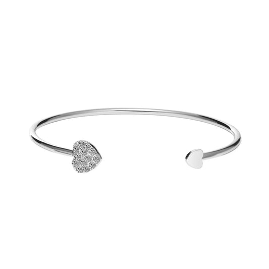 Vintage Full Diamond Heart Alloy Bracelet