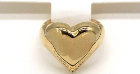 SECRET BOX HYPOALLERGENIC 14 KARAT GOLD DIPPED HEART RING