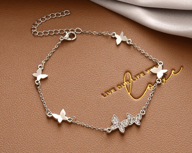 Silver Butterfly Bracelet