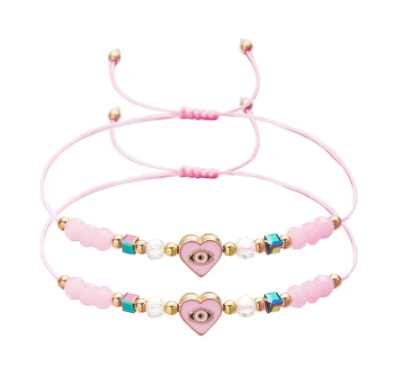 Two Pack Love Evil Eye Bracelet