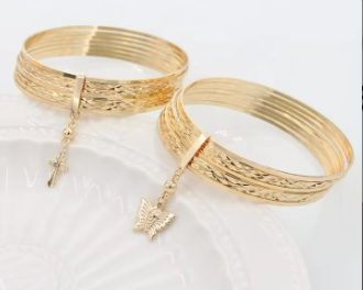 Gold Filled Religious Gold 7 Bangles Semanario