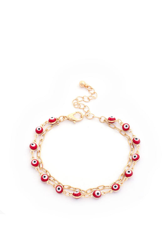 Double Red Evil Eye Bracelet